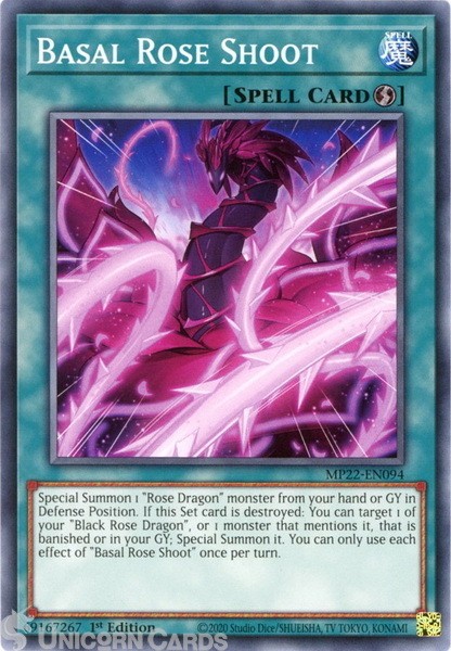 MP22-EN094 Basal Rose Shoot Common 1st Edition Mint YuGiOh Card