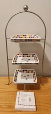 Pampered Chef Simply Additions 3 Tier Stand 3 Serving Plates Party Tray  1953