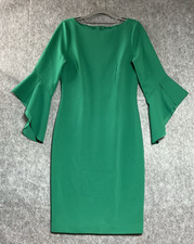Vince Camuto Dress Womens 8 Green Bell Sleeves Midi Classic St Patricks Day