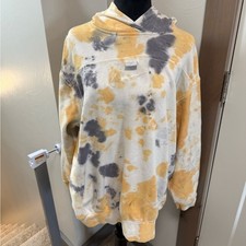 Nike NSW Tie Dye Acid Wash Pullover Hoodie Sweatshirt Women's M Loose Fit DO6213