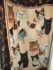 NIB Duke Cat Throw Blanket 78" x 94" Full Queen  Very Plush  Thick Beautiful