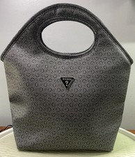 Guess Insulated Lunch/Picnic Bag Tote Logo Charcoal Gray Black 15x14x5