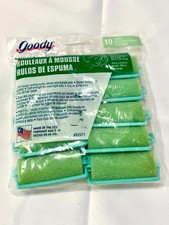 NIB Vintage 1995 Goody Foam Hair Rollers Green 10 Large 82571 Made USA 90s