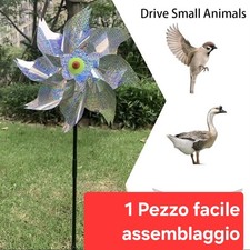 1 Spiral Plastic Metallic Silver Bird Repellent Decor Foreign Shipping