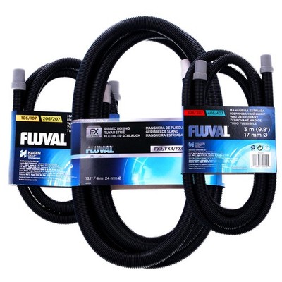 FLUVAL RIPPENSCHLAUCH SCHLAUCH FISCHBECKEN ROHR EXTERNA FILTER MIT GUMMIANSCHLUSS