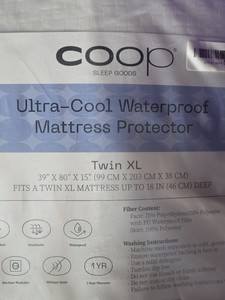 Coop Ultra-Cool Waterproof Mattress Protector, Twin XL, Cooling Sleep Goods