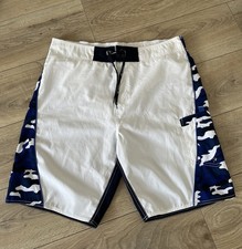 Red Herring Men’s Swim Shorts Size Large  Blue & white (248)