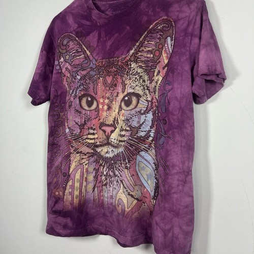 The Mountain Cat Colorful Artsy Graphic Tee Small - Picture 2 of 5