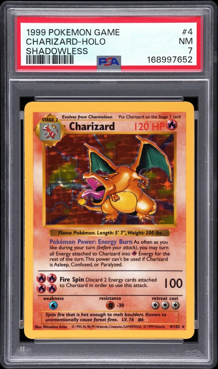 25+ Pokémon TCG Base Set Charizard Grade 7 Individual Collectible