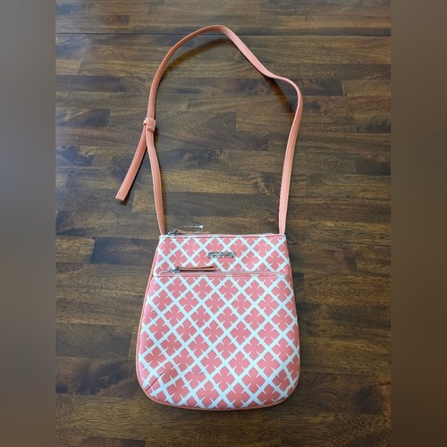 Kenneth Cole REACTION Elegant Coral and White Crossbody Bag
