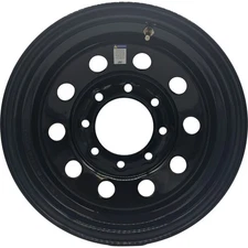 Premium Service 16x6 8 on 6.5 Modular Steel Trailer Wheel - Black