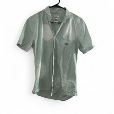 Lacoste Men  s Striped Button up With Bleach Marks Size 38