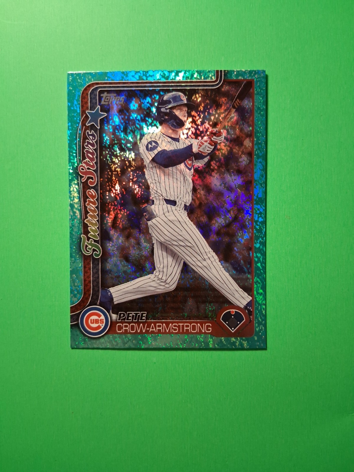 2025 Topps Series 1 Pete Crow-Armstrong Aqua Holo Foil