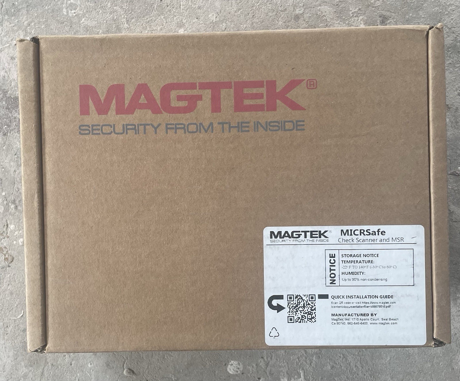 Magtek MICRSafe USB Check Scanner and MSR Reader for POS Use