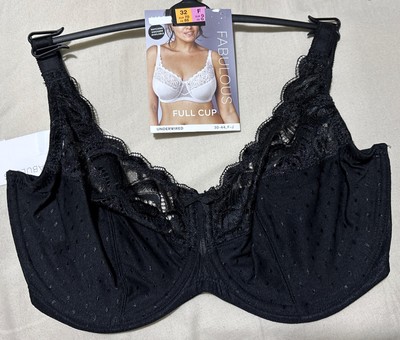 M&S FABELHAFTER AMELIA BÜGEL-VOLLSCHALEN-BH mit Spitze in SCHWARZ Größe 32F