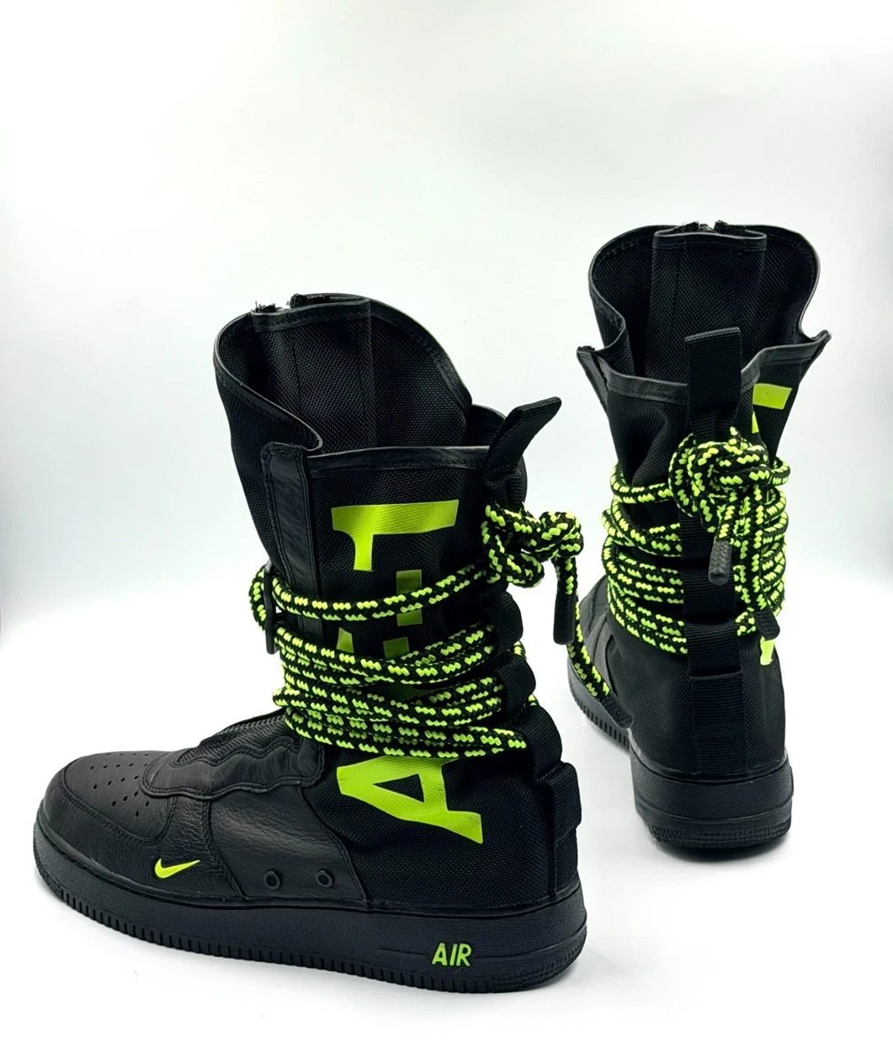 Nike SF Air Force 1 High Black Volt for Sale | Authenticity