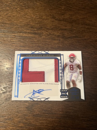 2022 Leaf Trinity - Patch Auto Christian Harris #PA-CH1 Navy /49 (AU, MEM, RC)