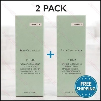 NEW Skinceuticals P-TIOX Wrinkle-Modulating Peptide Serum 1 fl oz/30ml pack of 2