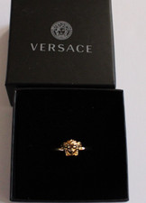 VERSACE Medusa Gold Tone Ring Metal Fits US 8...