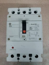 FBH36TE020RV GE 20 Amp 600V 3 Pole Bolt On Circuit Breaker Record Plus 100K