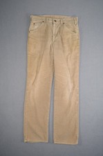 Vintage Lee Pants Mens 32x32 Khaki Corduroy Straight Leg Talon Zip 80s