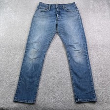 Levis Jeans Womens 29 Blue 501 S Skinny Button Fly High Rise Stretch Denim