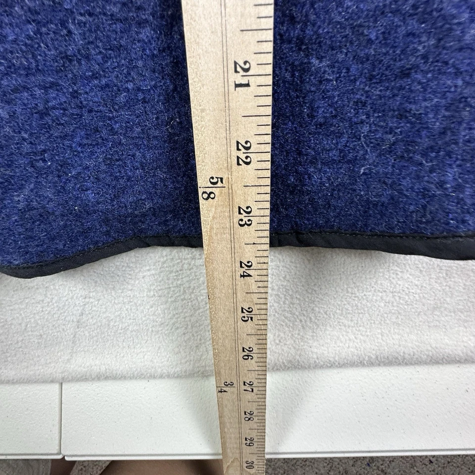 Ibex Jacket Womens Medium Blue Boiled Wool Full Zip Mock Neck USA - Image 3 of 4