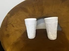 Pair Of Vintage 6" Colony Harvest Indiana Milk Glass Tumblers 12oz 1950s