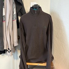 Polo Ralph Lauren Men's Quarter Zip Pullover Sweater Brown