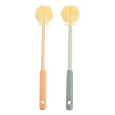 2 Pcs Vase Cleaning Brush Silicone Bottle Cup Cleaner Long Handle