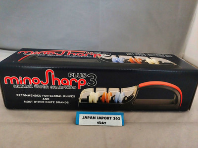 Minosharp No.550 Black Red 3 Global Ceramic Water Knife Sharpener ASYD101 New!!