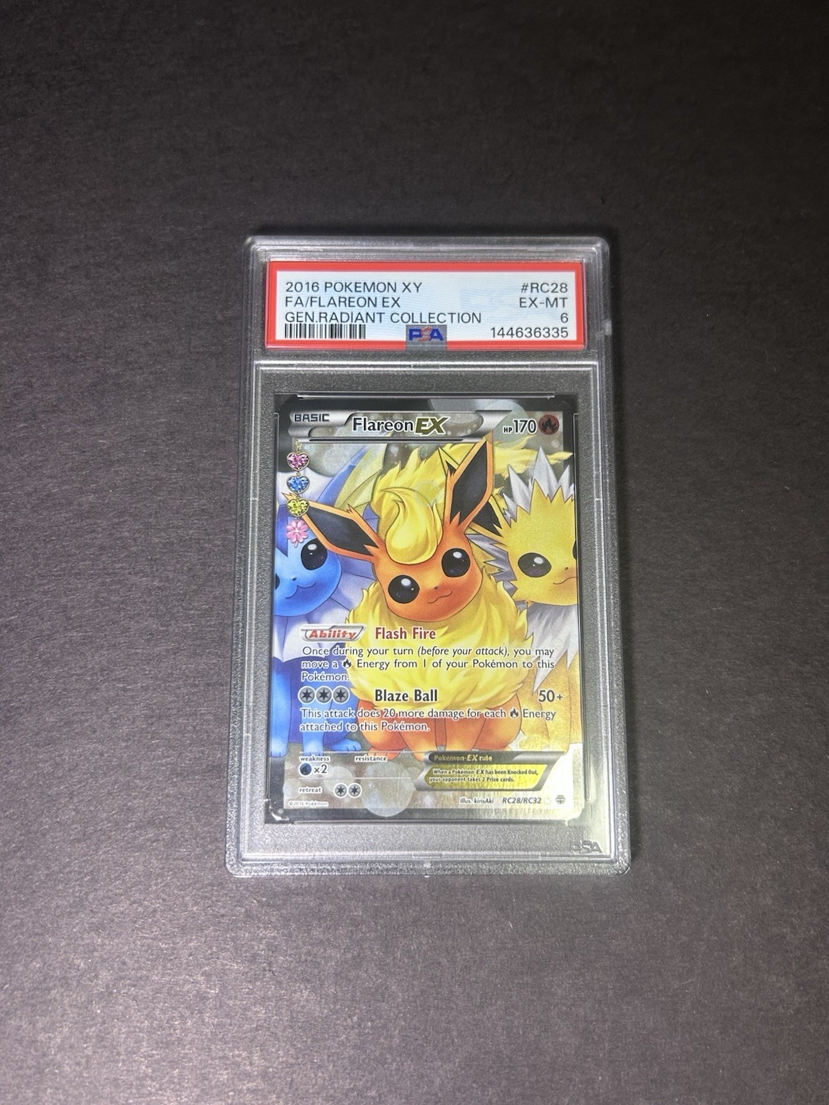 Flareon EX (Full Art) RC28-32 Generations: Radiant Collection Holo