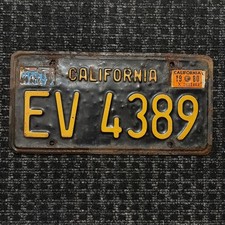 Original US Auto Kennzeichen Nummernschild USA  California 1980