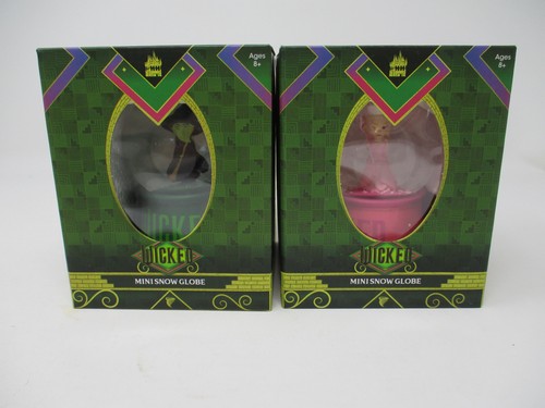 Böse musikalische Mini Schneekugel Set Elphaba Glinda Broadway Souvenir Sammlerstück - Bild 1 von 10