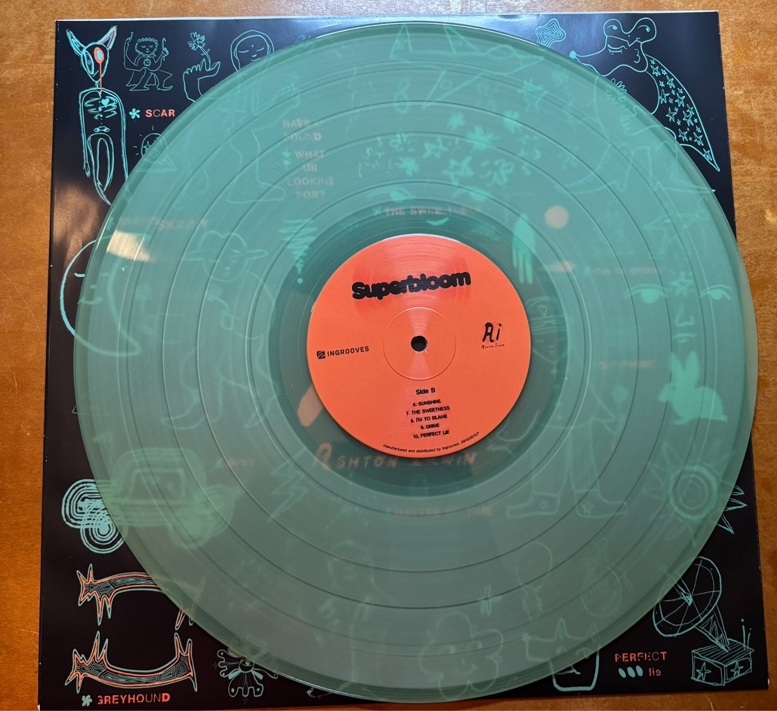 Ashton Irwin Superbloom Limited Green Gatefold Vinyl Record with Lyrics Book