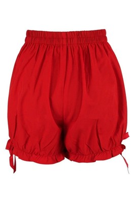 Red Crepe Bloomers Pantaloons Shorts Cosplay Pirate Goth Victorian Vampire Club