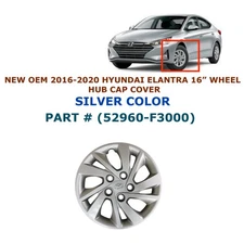 NEW 2016 17 18 19 2020 Hyundai Elantra 16" hubcap wheel cover SILVER 52960-F3000