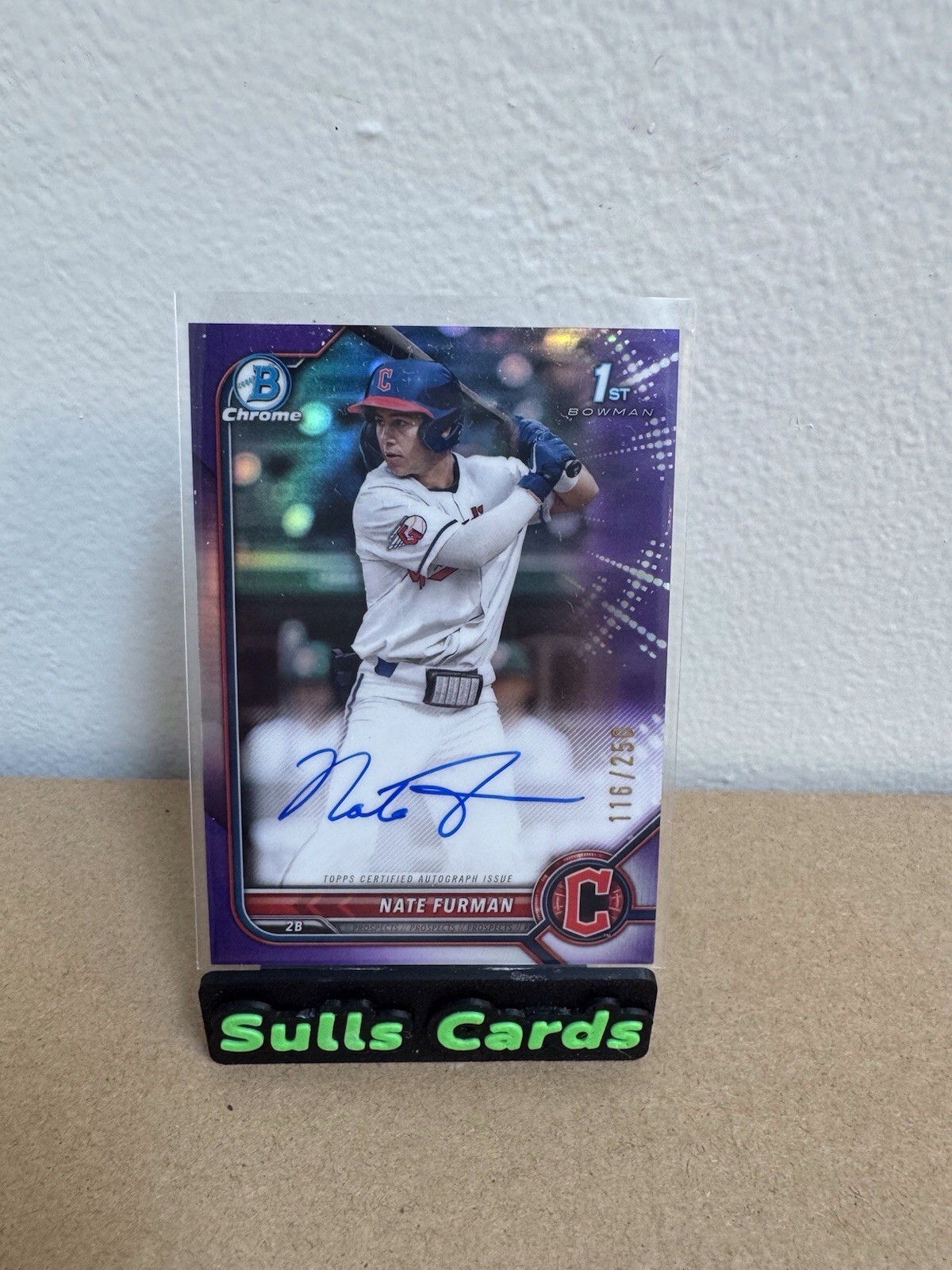 Nate Furman 2022 Bowman Draft 1st Chrome Purple Refractor Auto /250 #CDA-NF