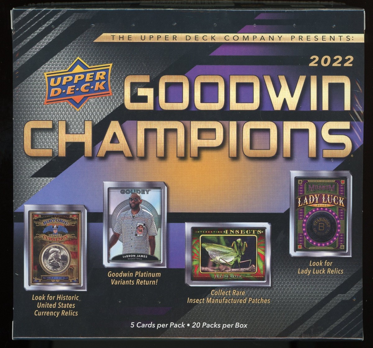 2022 Upper Deck Goodwin Champions Hobby Box 20 Packs At Least 2