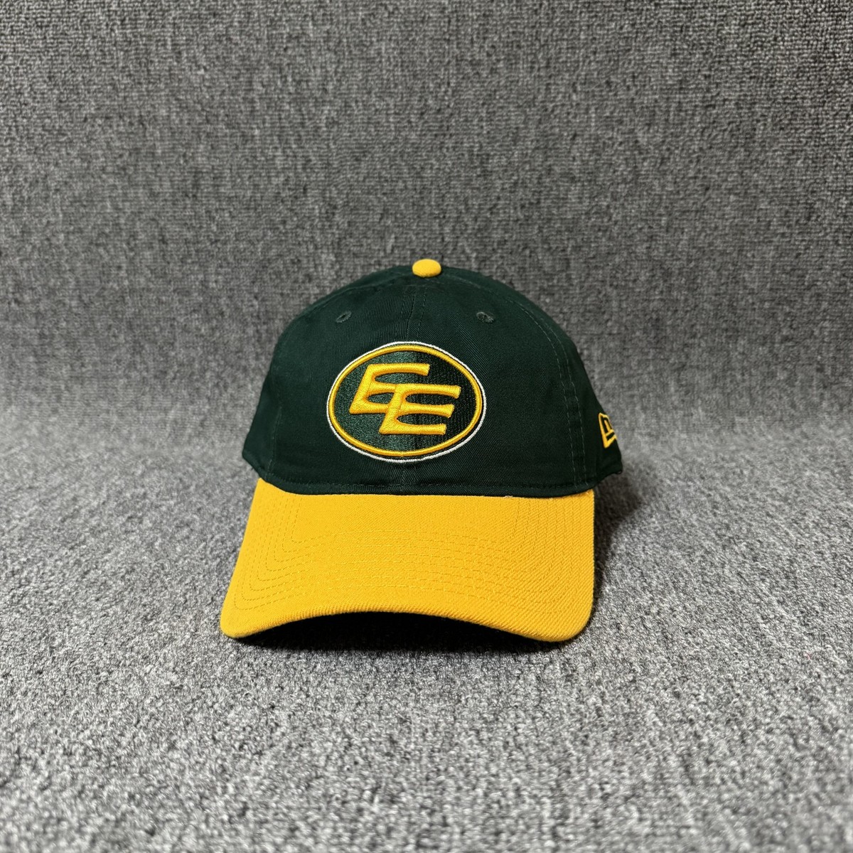 New Era Edmonton Elks Dad Hat Strapback Green Yellow One Size CFL