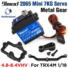 9IMOD 7kg 2065 Mini Servo Waterproof Metal Gear with Horn for TRX4M 1/18 RC Car