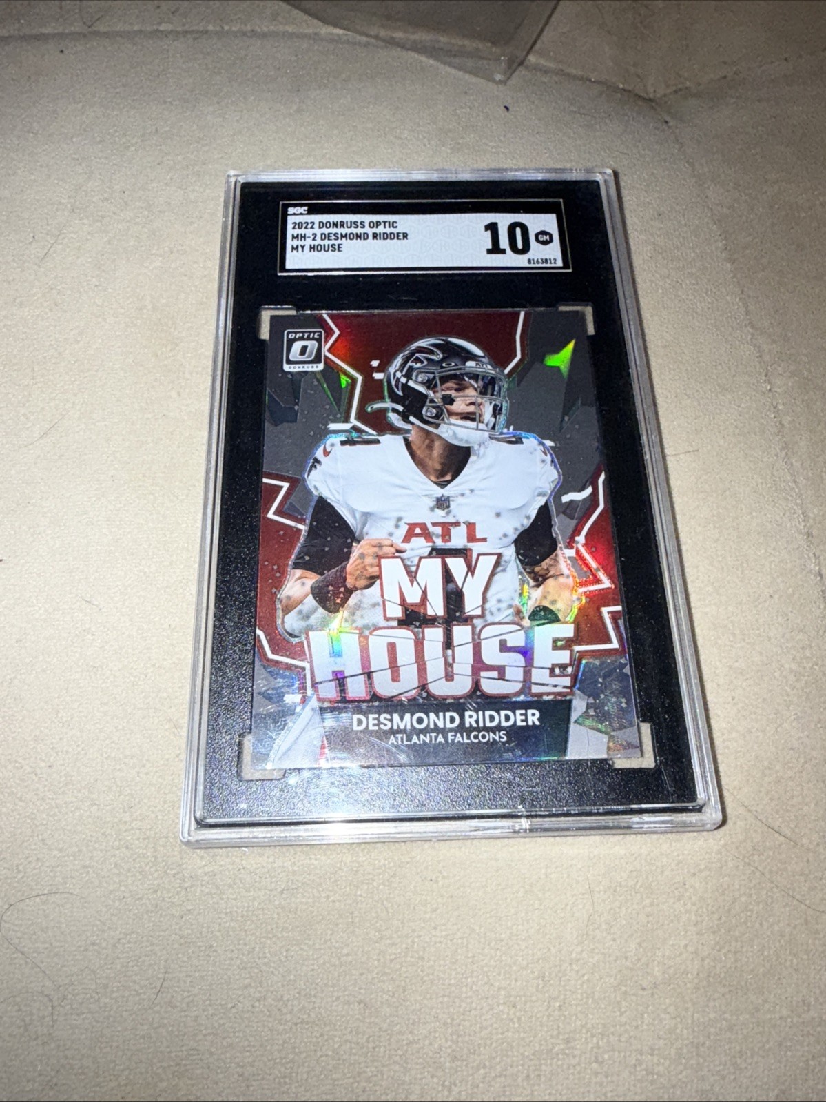 2022 Optic MY HOUSE PRIZM HOLO ROOKIE SGC 10 Desmond Ridder #MH2 ATL FALCONS