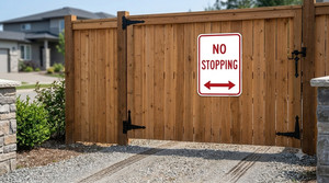 NO STOPPING street sign. Perfect for driveways, privacy gates or parking spots.