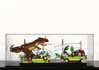 Acryl Vitrine für LEGO  Jurassic Park T.Rex Breakout 76956 KOSTENLOSER SCHNELLER VERSAND
