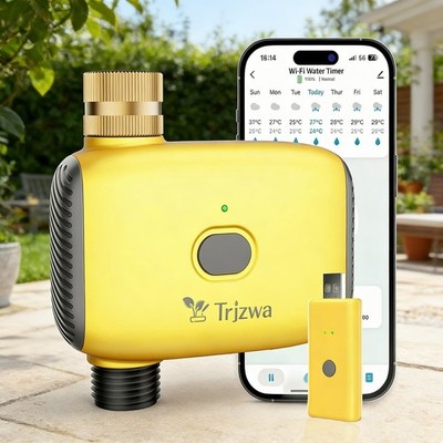 WiFi Sprinkler Timer for Garden Hose,Brass Smart Irrigation System for Garden