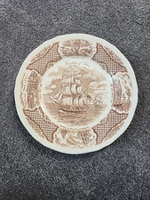 Johnson Brothers Historic America Transferware Plate Sailing Ship