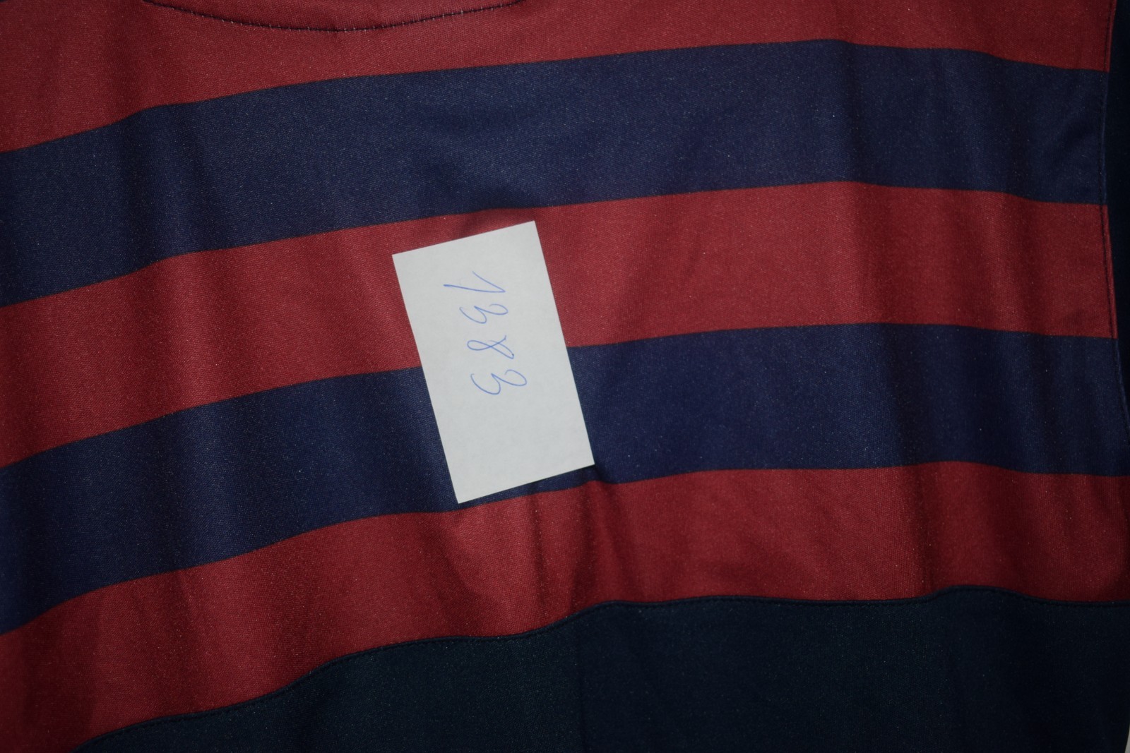 FC Barcelona Youth Fan T-Shirt - Navy & Red Striped "Barca" Tee - Size 14 image 9