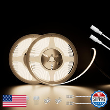 Pautix Cob Led Strip Lights 48Ft/15M Super Bright504 Leds/M Natural White 4000K