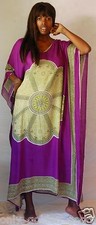 purple green exclusive caftan v neck M L 1X 2X 3X 4X BIG ZE550