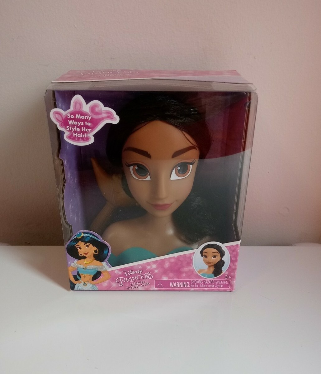 Disney Princess JASMINE Styling Head w/Brush Kids Doll Toy New
